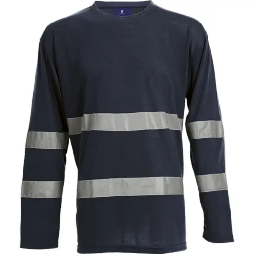 150g Long Sleeve Safety T-Shirt Navy